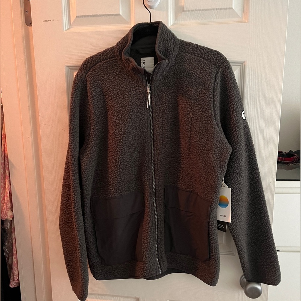 Vuori Idylwild Charcoal Sherpa Jacket Sz M